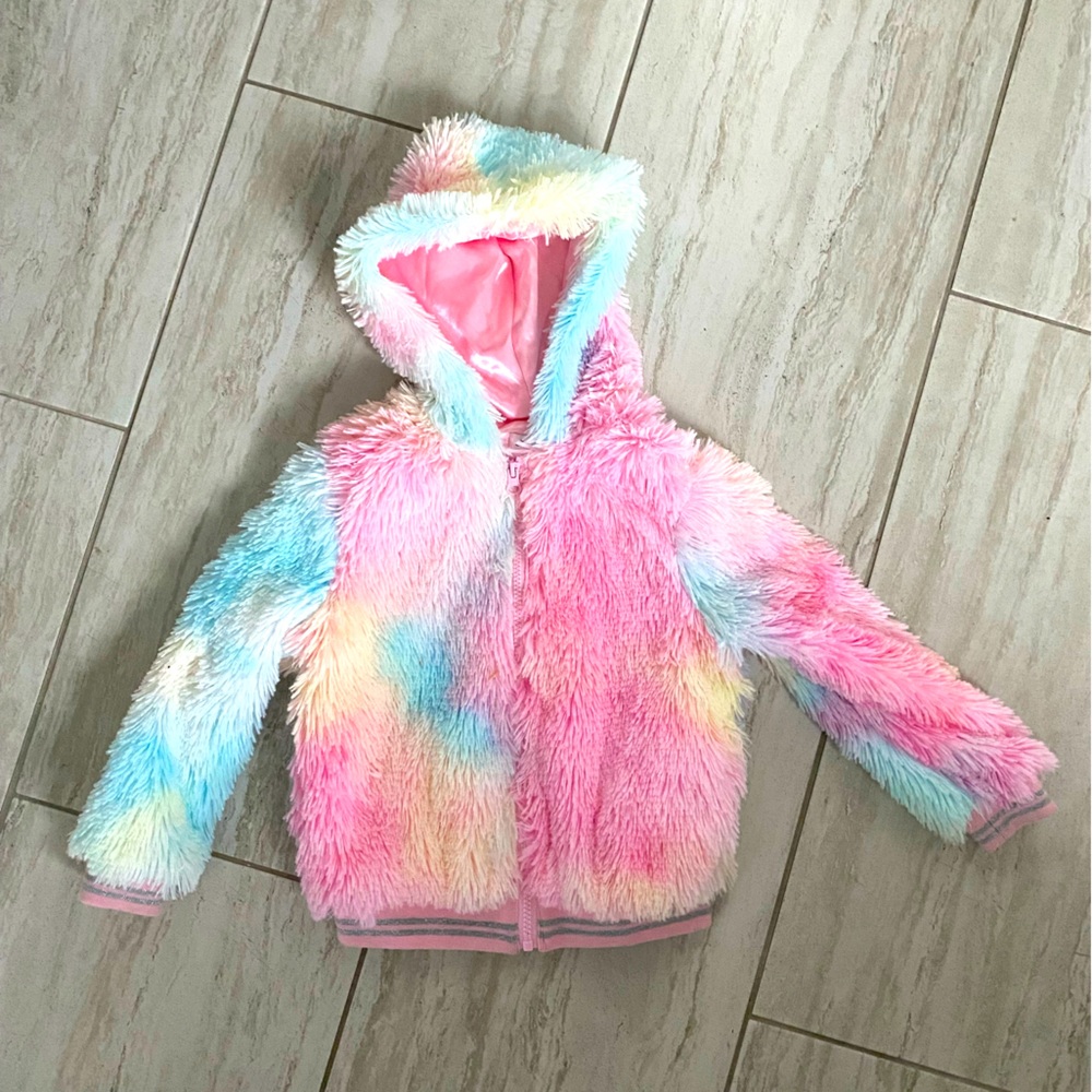 Girls Rainbow Sherpa